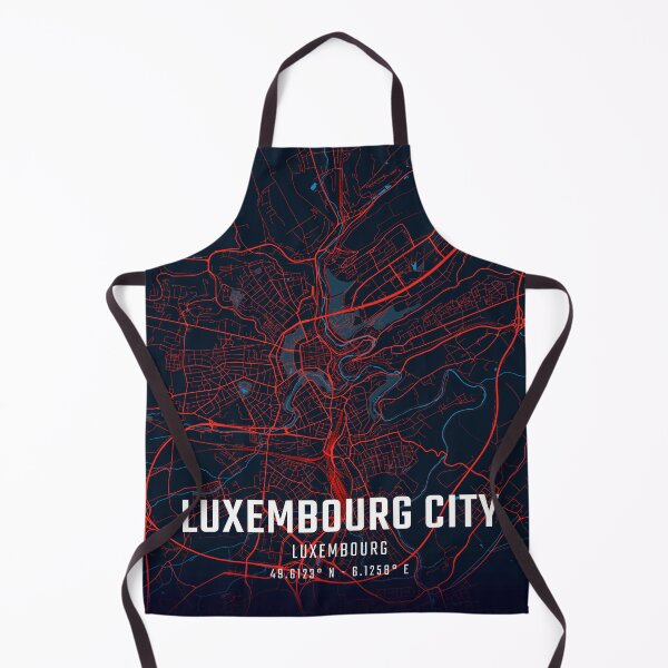 Item preview, Luxembourg City Red & Blue Minimalist Map designed and sold by HomeLivingCo.