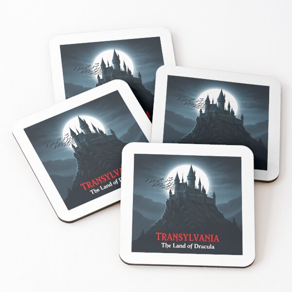 Item preview, Dracula's Castle in Transylvania with Full Moon and Bats designed and sold by Digital Dreams Arts.