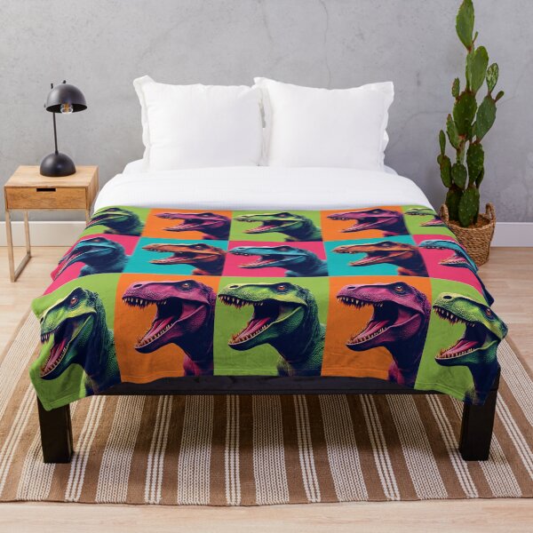 Item preview, Cuarteto de T-Rex Pop Art: Arte mural retro vibrante con animales designed and sold by DavisDesigns79.