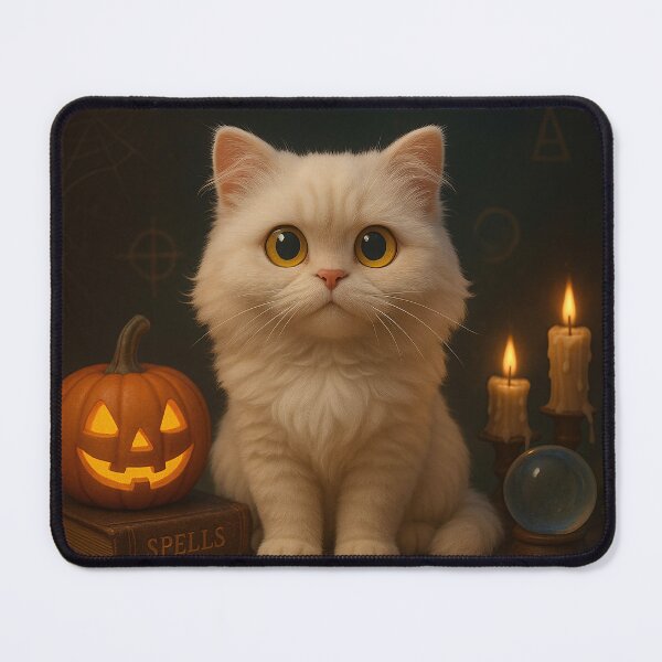 Item preview, Halloween: Merlin, the Whiskered Wizard designed and sold by ArtsyInventor.