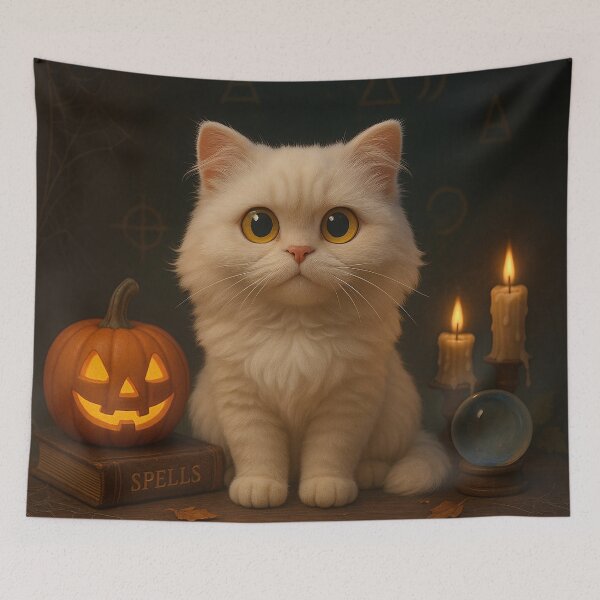 Item preview, Halloween: Merlin, the Whiskered Wizard designed and sold by ArtsyInventor.