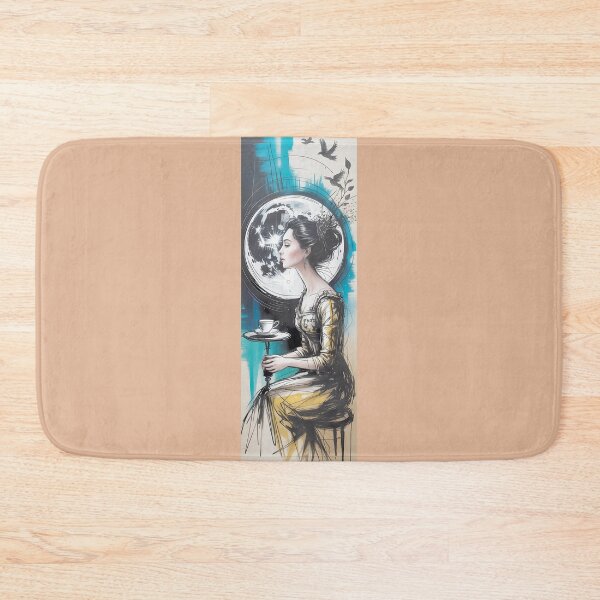 Item preview, Moonlit Brew With A Mysterious Beauty By Merch, Limited Edition designed and sold by COOPERFRINK.