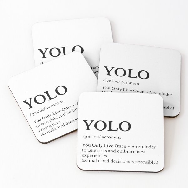 Item preview, YOLO Meaning Typography – Bold Minimalist Design designed and sold by HasHs.