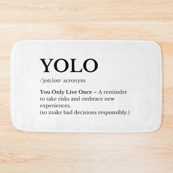 Item preview, YOLO Meaning Typography – Bold Minimalist Design designed and sold by HasHs.