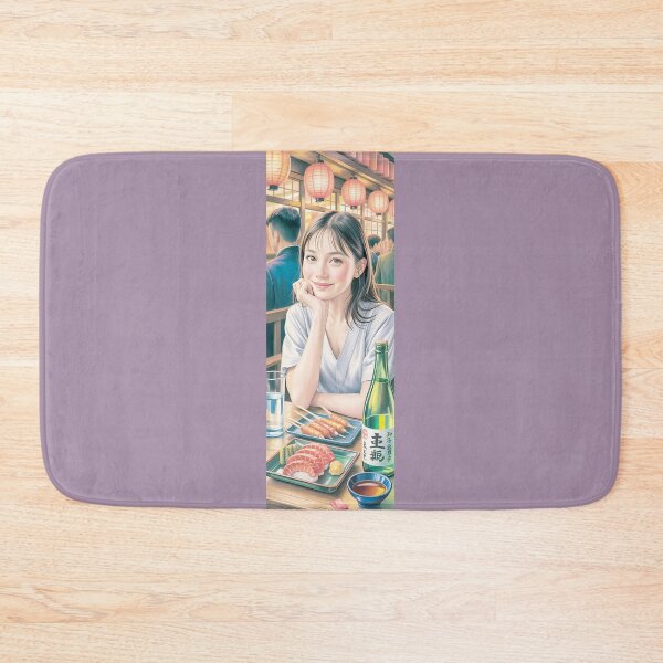 Item preview, Girl Enjoying Sushi Dinner With Lanterns By Merch, Limited Edition designed and sold by COOPERFRINK.