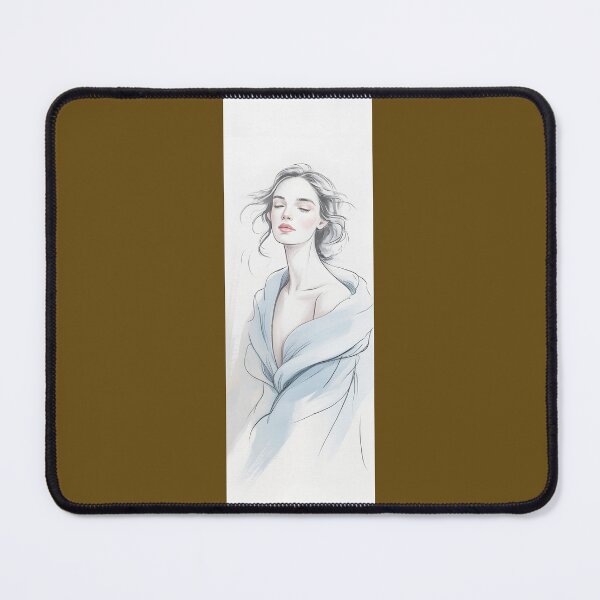 Item preview, Serene Woman Sketch In Blue Drape Png By Merch, Limited Edition designed and sold by COOPERFRINK.