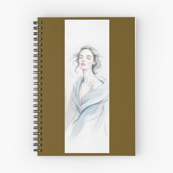 Item preview, Serene Woman Sketch In Blue Drape Png By Merch, Limited Edition designed and sold by COOPERFRINK.