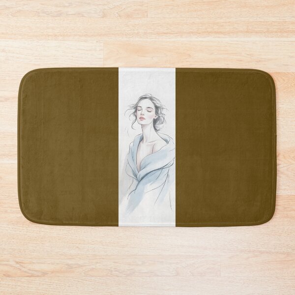 Item preview, Serene Woman Sketch In Blue Drape Png By Merch, Limited Edition designed and sold by COOPERFRINK.