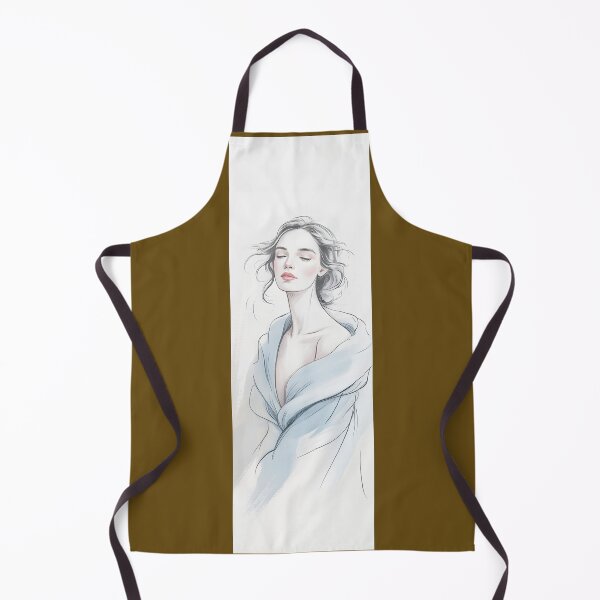 Item preview, Serene Woman Sketch In Blue Drape Png By Merch, Limited Edition designed and sold by COOPERFRINK.