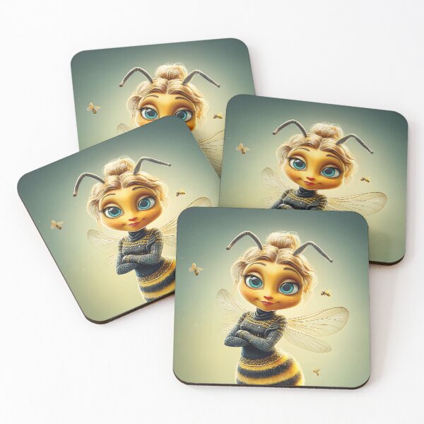 Item preview, Charming Cartoon Bee Character in Vibrant Art Style designed and sold by Artessie.