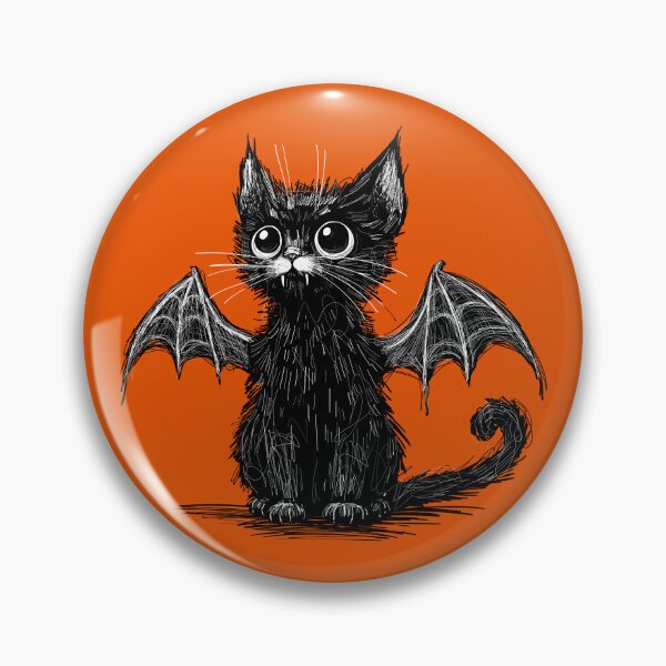 Item preview, Spooky Little Bat Cat designed and sold by KilkennyCat Art.