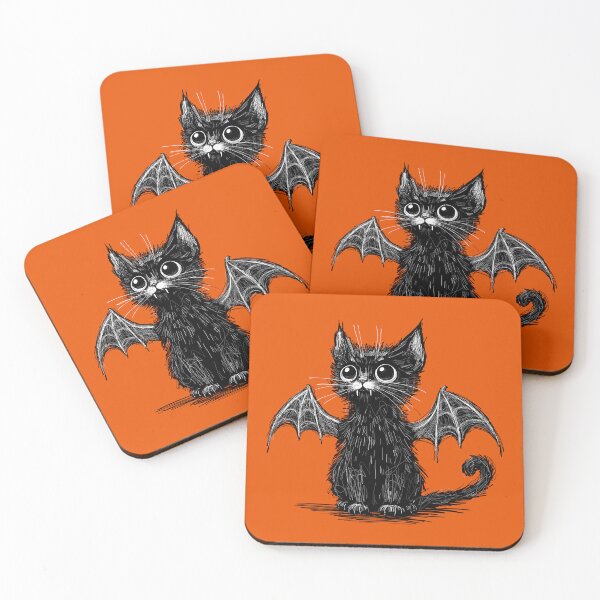 Item preview, Spooky Little Bat Cat designed and sold by KilkennyCat Art.