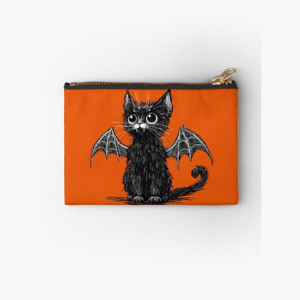 Aperçu de l'œuvre Petit chat chauve-souris effrayant créée et vendue par KilkennyCat Art.