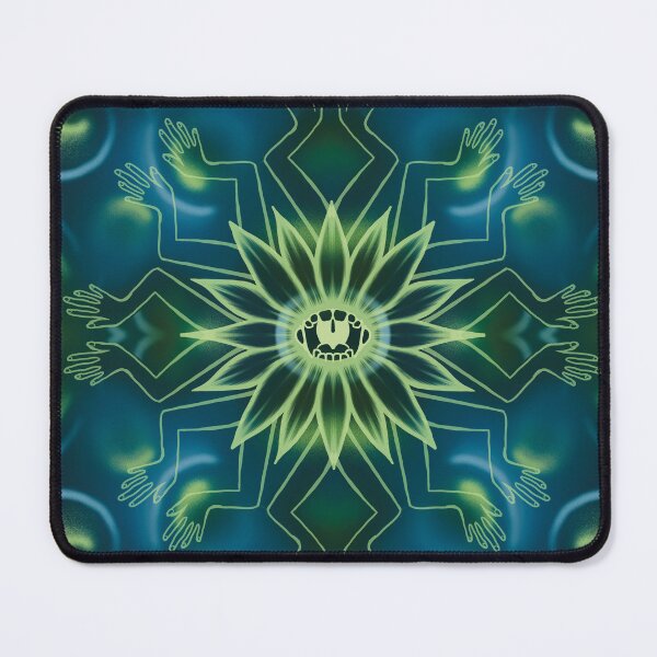 Item preview, Green and blue body part fractal design designed and sold by n1ckeatsyarn.
