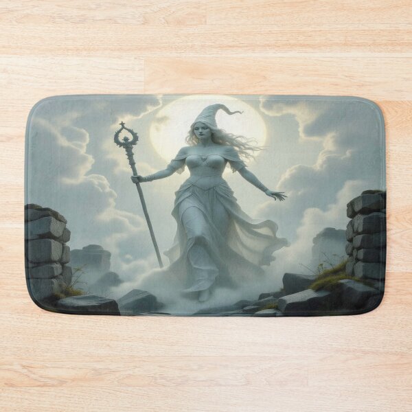 Item preview, Moon Priestess in Mist Path – mystic vibes & surreal elegance for lovers of fantasy & visual poetry designed and sold by FotoworldEdel.