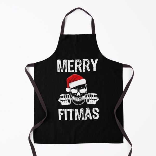 Item preview, Merry Fitmas - Skull Santa Weightlifting designed and sold by Joyful-Park.