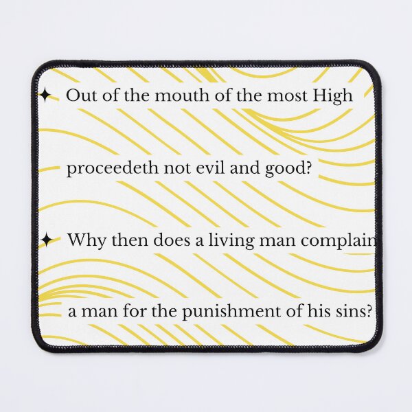 Item preview, Lamentations 3:38-39 designed and sold by Undonemadenew.
