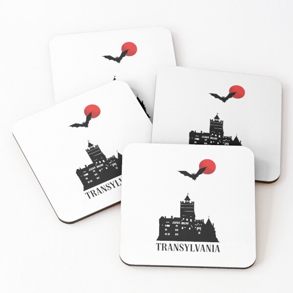 Item preview, Minimalist Transylvania - Dracula's Castle, Bat & Blood Moon designed and sold by Digital Dreams Arts.