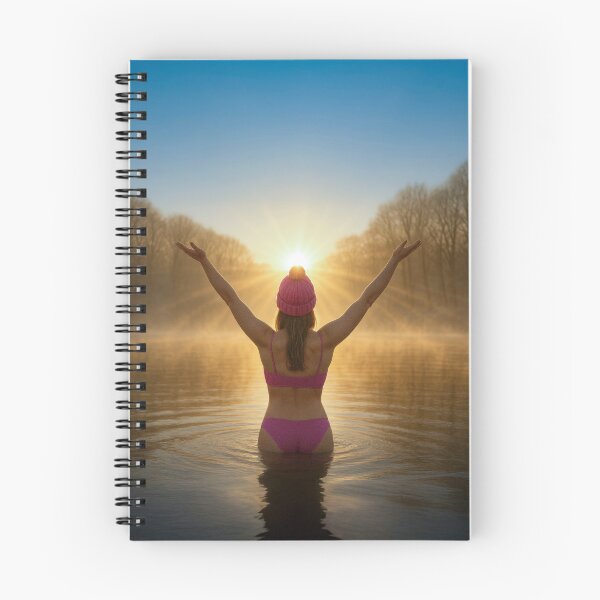 Item preview, Sunrise Female Wild Swimmer Arms Raised With Joy designed and sold by bailey-cooper.
