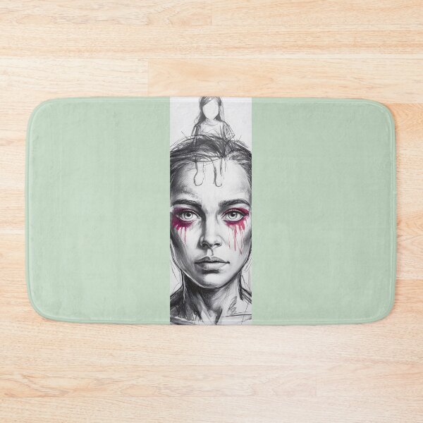 Item preview, Emotional Sketch Portrait: Red Tears By Merch, Limited Edition designed and sold by HERIBERTOMARTHA.