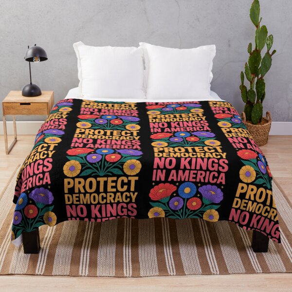 Item preview, No King in American Retro Boho Floral 70s Democracy Women designed and sold by BLZART.