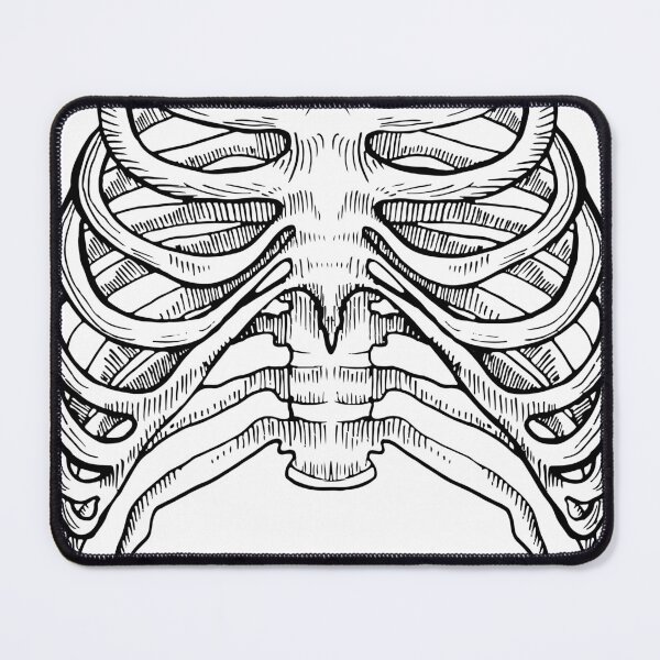 Item preview, Human Rib Cage Drawing | Skeleton Halloween Costume Design designed and sold by Lisa Loop Art.