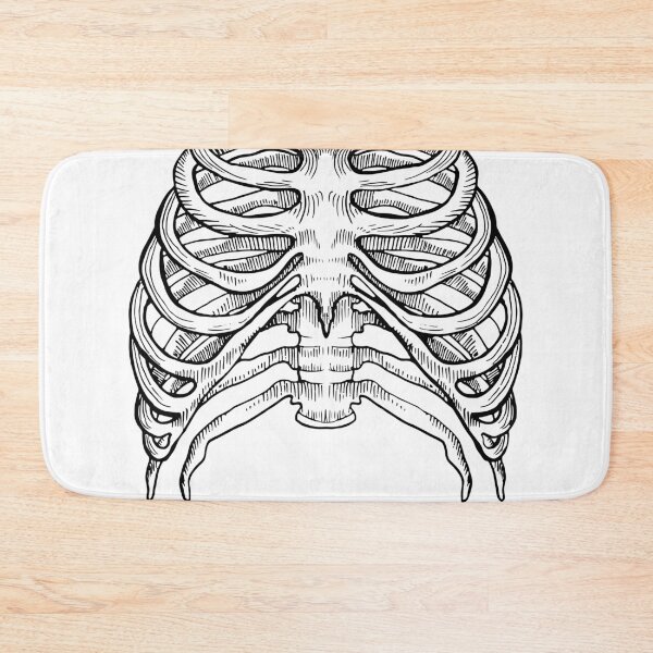 Item preview, Human Rib Cage Drawing | Skeleton Halloween Costume Design designed and sold by Lisa Loop Art.
