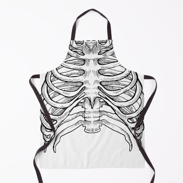 Item preview, Human Rib Cage Drawing | Skeleton Halloween Costume Design designed and sold by Lisa Loop Art.