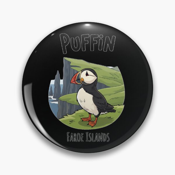 Item preview, Cute Puffin from the Faroe Islands - Cartoon Bird Illustration designed and sold by Digital Dreams Arts.