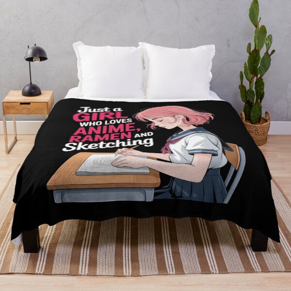 Item preview, Just A Girl Who Loves Anime Ramen And Sketching Japan Anime designed and sold by Gogetgiggles.