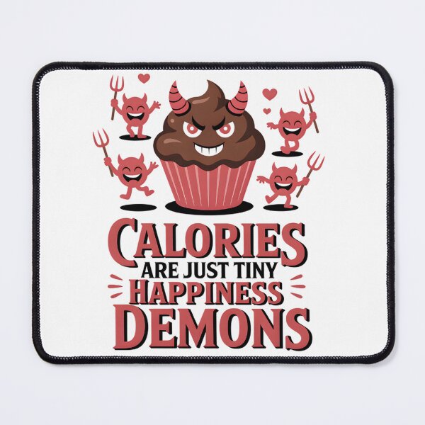 Item preview, Calories are just tiny happiness demons designed and sold by Missynoofnoof.