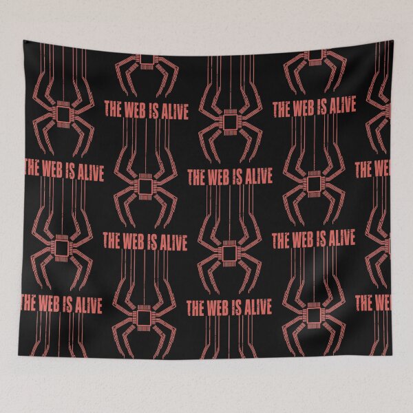 Item preview, Gritty Minimalist Cyber Spider in Red and Black designed and sold by SplashTastic.