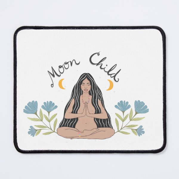 Item preview, Moon Child Yoga Spirituality goddess woman floral celestial designed and sold by zteffink.