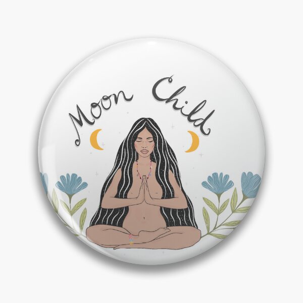 Item preview, Moon Child Yoga Spirituality goddess woman floral celestial designed and sold by zteffink.