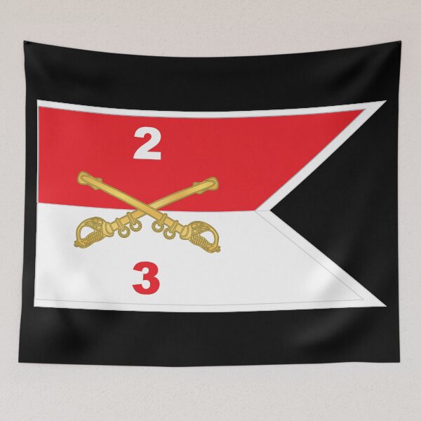 Item preview, Army - 3rd Squadron - 2nd Cavalry Guidon w White Boundries X 300 designed and sold by Military Insignia Products.