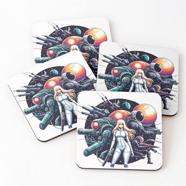 Item preview, Retro Pixel Art Space Warrior with Sci-Fi Spaceships. designed and sold by The-T-In-Retro.