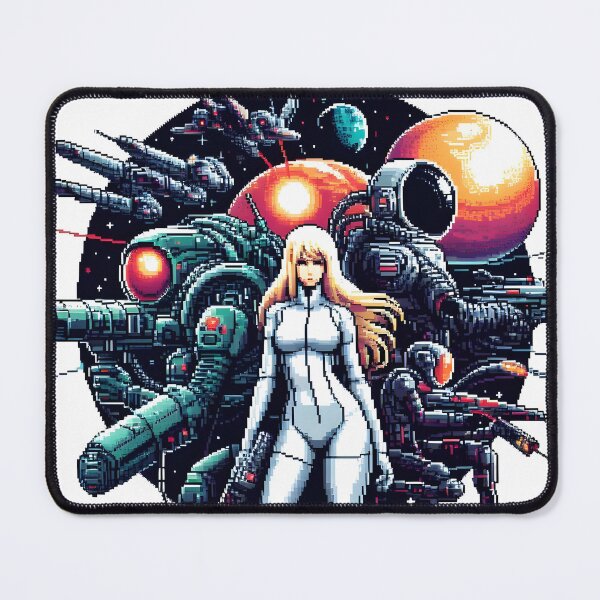 Item preview, Retro Pixel Art Space Warrior with Sci-Fi Spaceships. designed and sold by The-T-In-Retro.