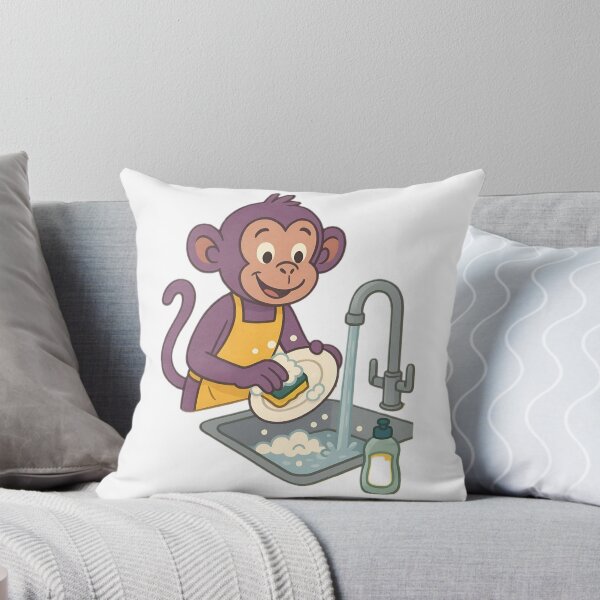 Item preview, Purple Monkey Dish Washer designed and sold by Jappo.
