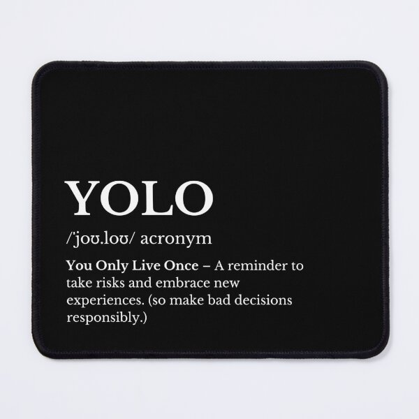 Item preview, YOLO Acronym Typography – You Only Live Once designed and sold by HasHs.