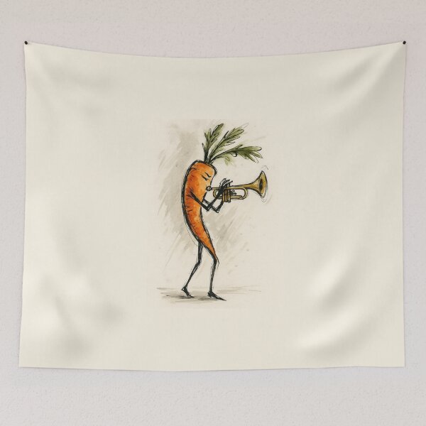 Item preview, Funny veggie trumpetist Musician vibe designed and sold by Sarcastic designs.