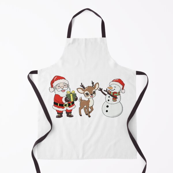 Item preview, Happy Santa Giving Gift to Cute Reindeer and Snowman designed and sold by Ikattyg.