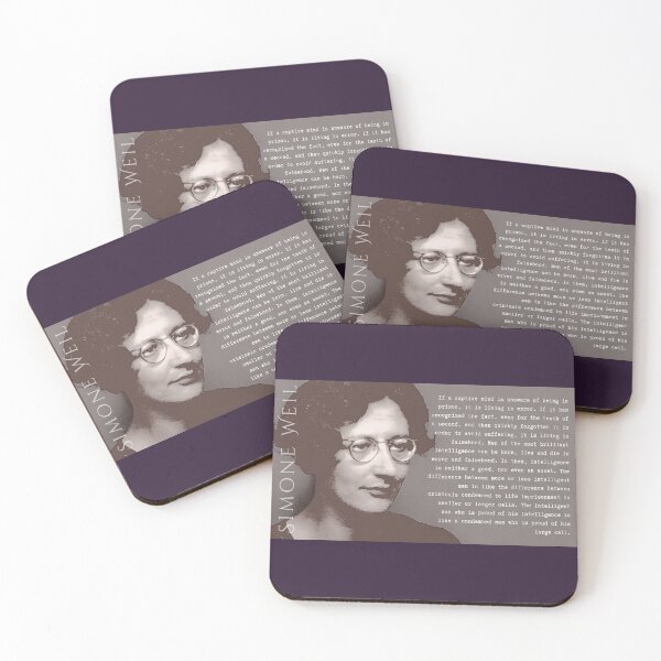 Item preview, Simone Weil quote: If a captive mind is unaware of being in prison, it is living in error. designed and sold by artbleed.