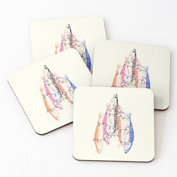 Item preview, Retro Sardines with Christmas Lights designed and sold by MaiZephyr.