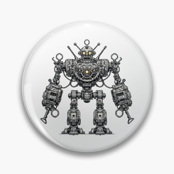 Item preview, Intricate Sci-Fi Robot Design with Industrial Details. designed and sold by The-T-In-Retro.