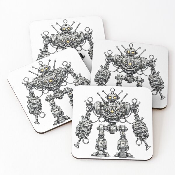 Item preview, Intricate Sci-Fi Robot Design with Industrial Details. designed and sold by The-T-In-Retro.