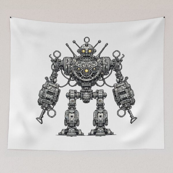 Item preview, Intricate Sci-Fi Robot Design with Industrial Details. designed and sold by The-T-In-Retro.