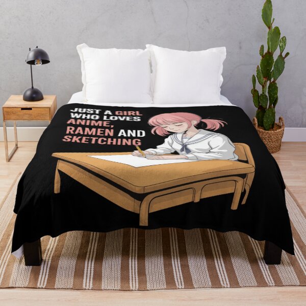 Item preview, Just A Girl Who Loves Anime Ramen And Sketching Japan Anime designed and sold by Gogetgiggles.