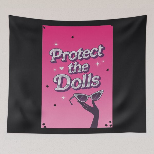 Item preview, Protect the Dolls – Barbiecore Chrome Glam Tee Design designed and sold by abaddonmystery.