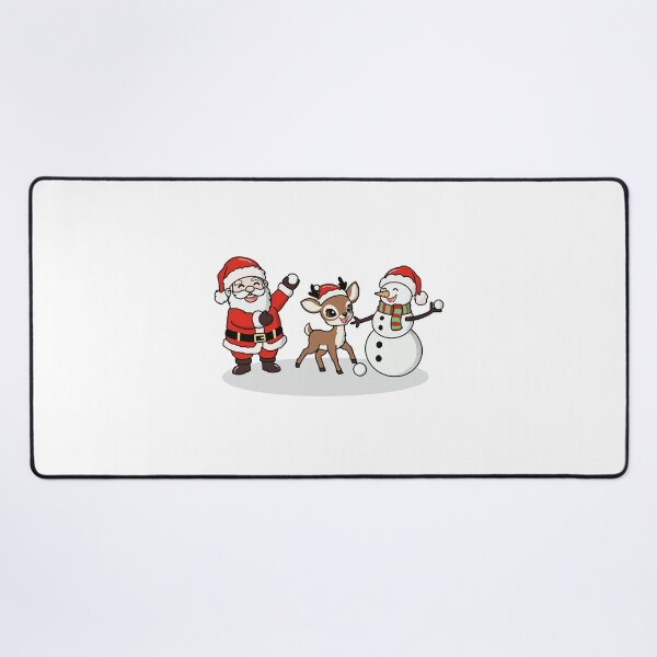 Item preview, Santa, Reindeer, and Snowman Playing with Snowballs designed and sold by Ikattyg.