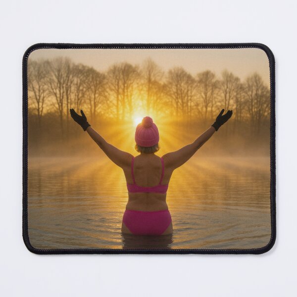 Item preview, Joyous Female Winter Sunrise Wild Swimmer designed and sold by bailey-cooper.